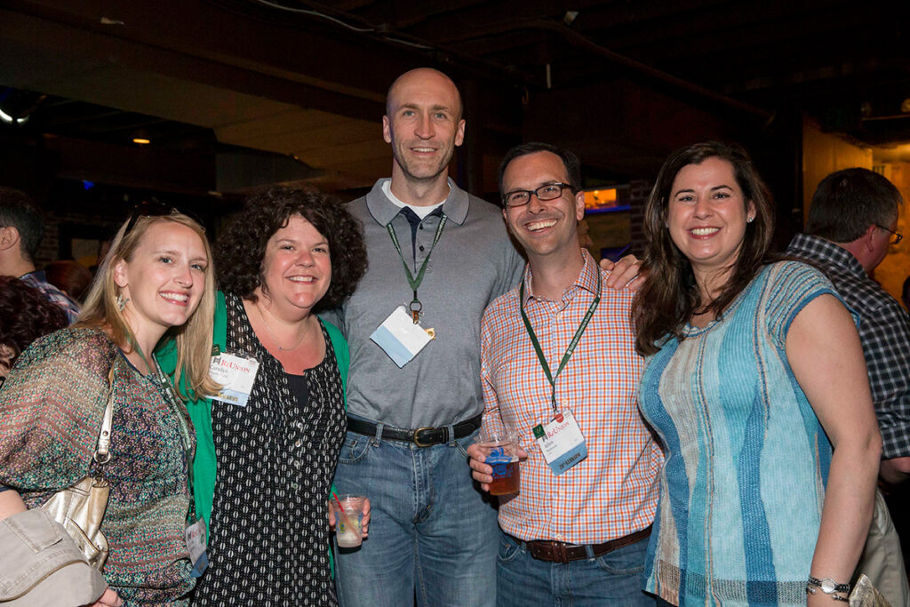 Alums from the Class of 1996 at reunion party