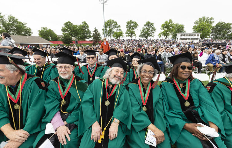 alums at commencement