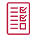 red checklist icon
