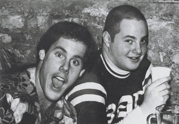 Two students at The Rat in the 1980s