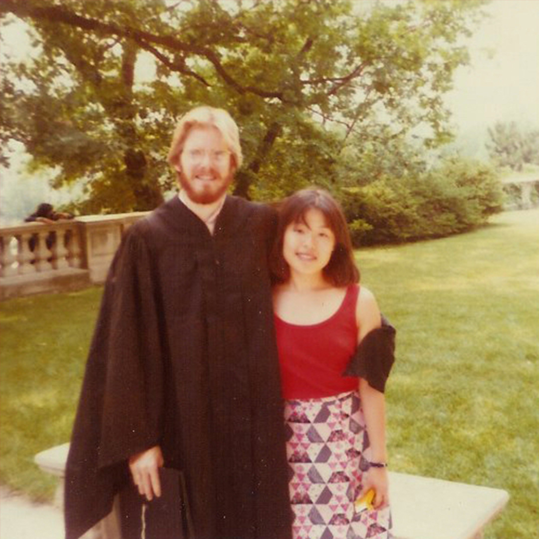 Kevin and Janet pictured at Kevin's WashU Commencement
