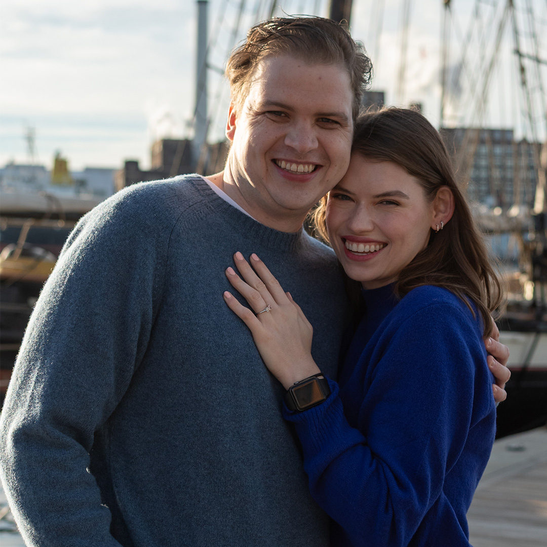 Erin and Jack's engagement photo in Baltimore