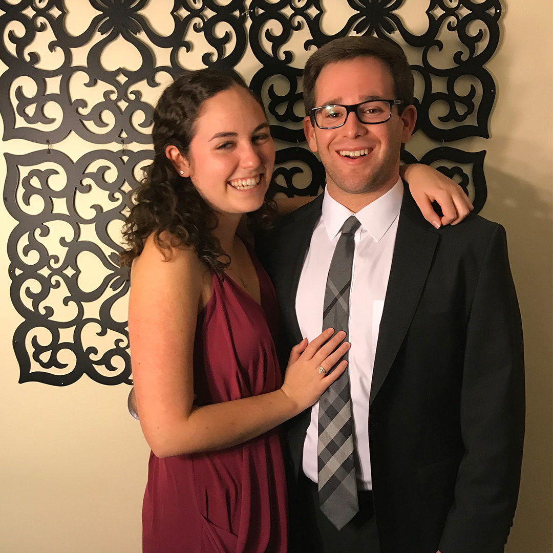 Jordan and Sydney pictured in their WashU days