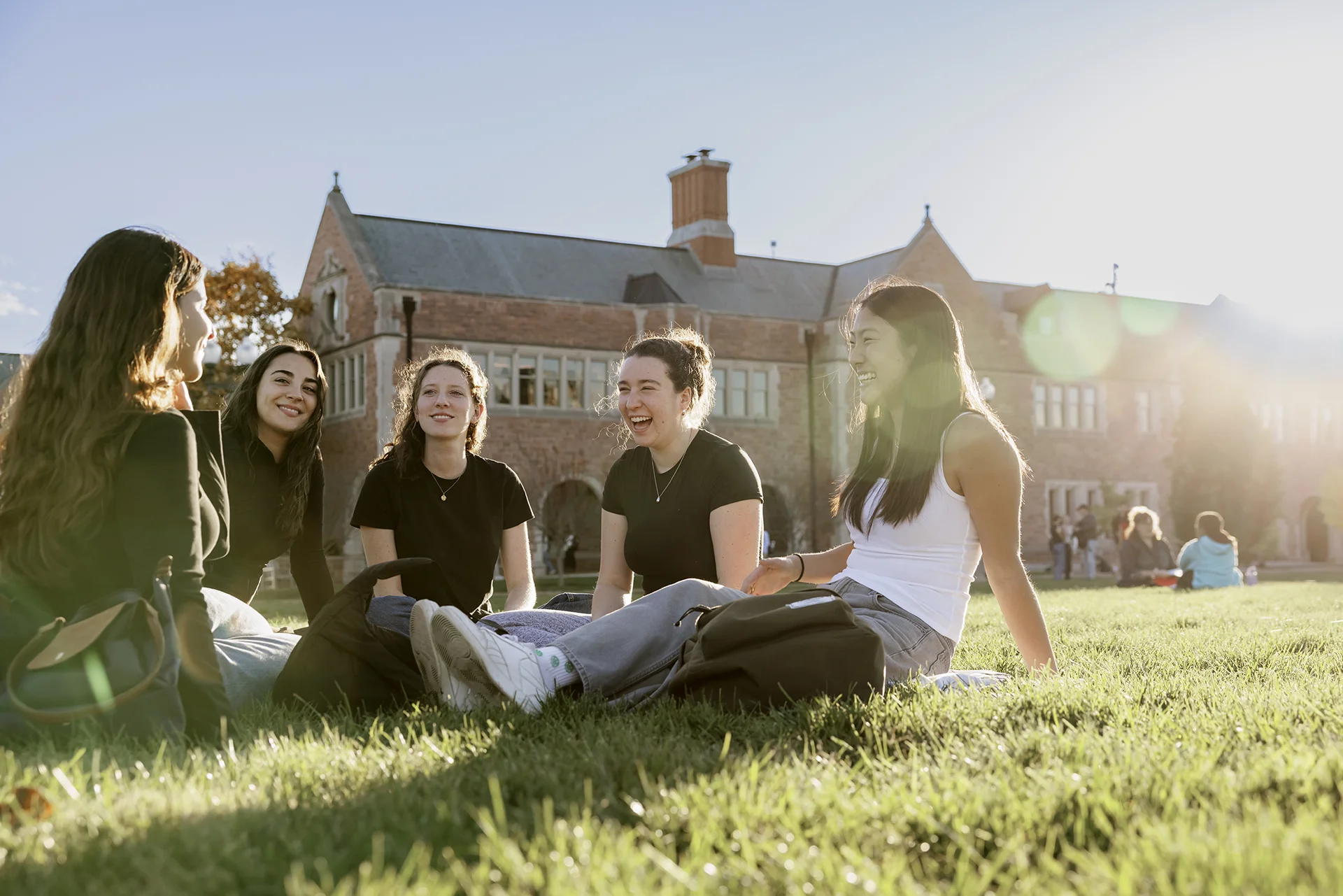 students out on the quad