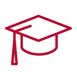 red icon of cap